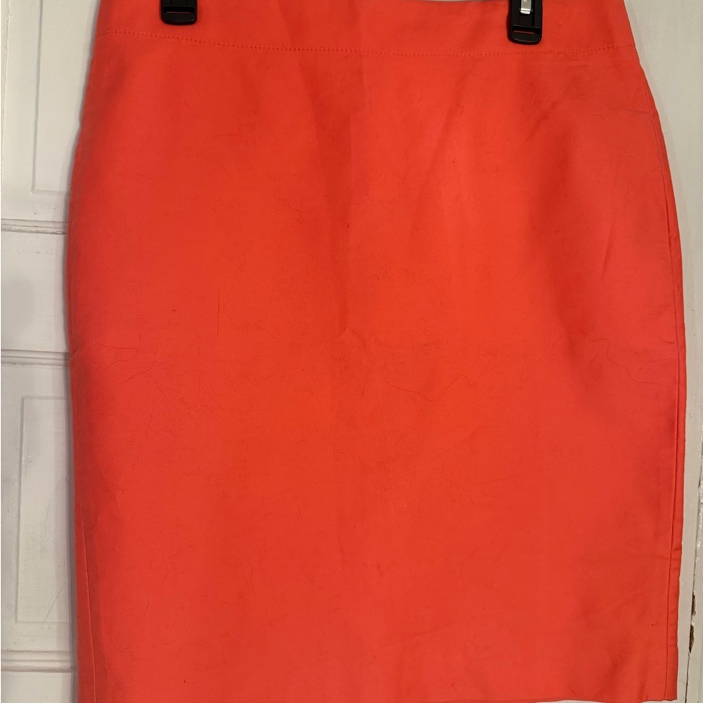 J. Crew Vibrant Orange Pencil Skirt